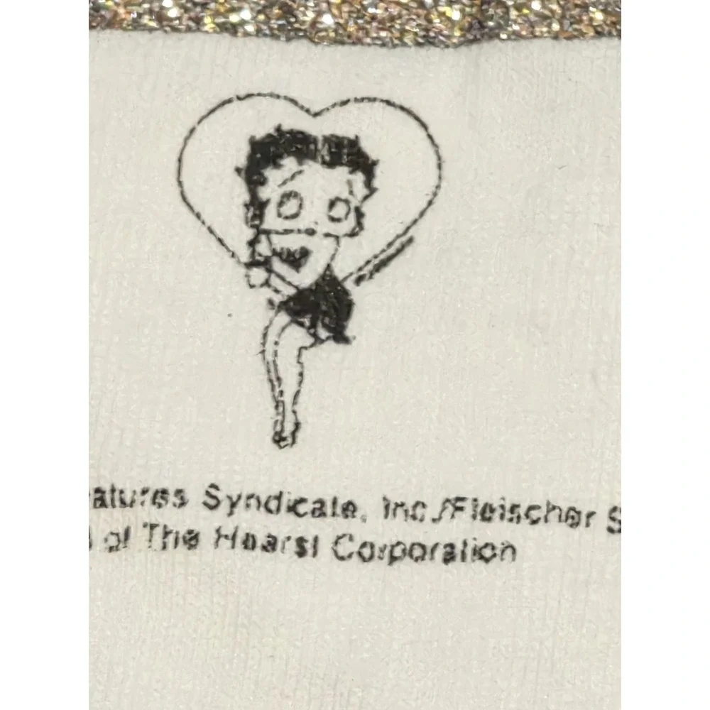Vintage 90s Betty Boop T-Shirt XXL Diamond Dust Glitter Cartoon Graphic USA Rare